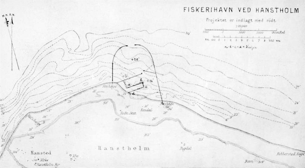 3126F1529 Hanstholm havn plantegning